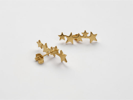 Aretes constelación dorados